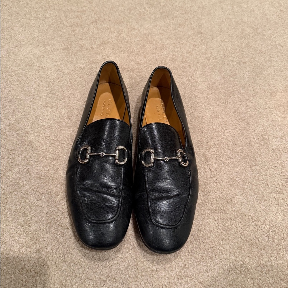 Men’s Black Gucci Horse Bit Loafers